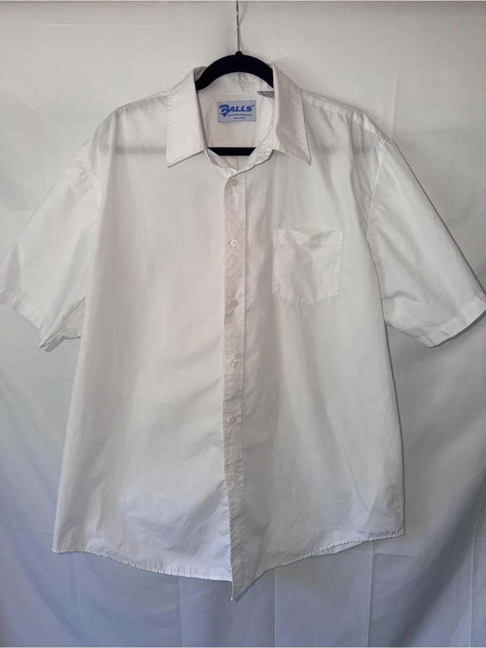 Galls white short-sleeve uniform shirt